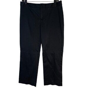 banana republic short pants Capri black foe pockets  zip up cotton size 8 READ